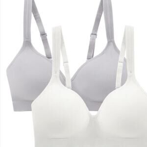 Carole Hochman Women's Seamless Comfort 2 Pack Bra’s Wire Free Size XL NEW NIB